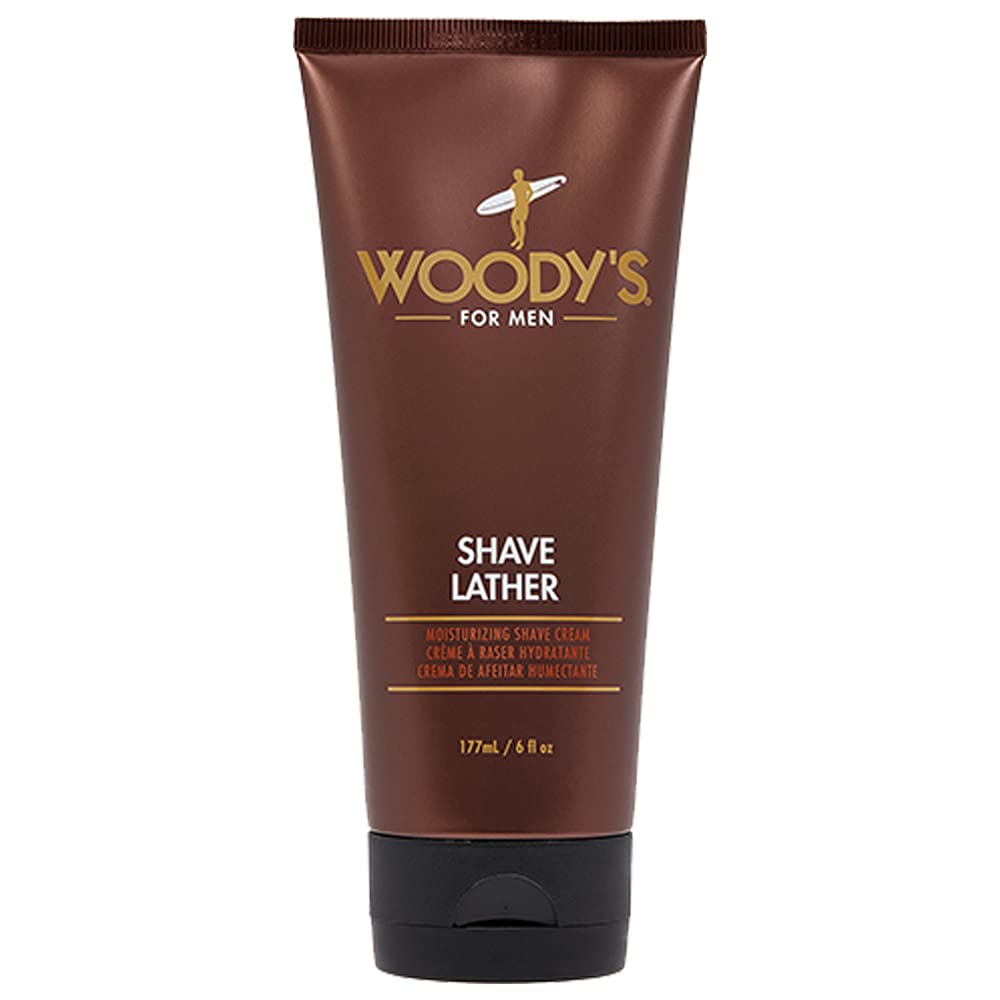 Woody's Shaving Essentials, Shave Lather for Men - Rich & Creamy Shave Foam, Shaving Cream for Men, Reduced Irritation, 6 fl oz