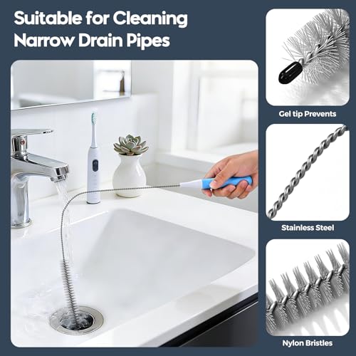 5-Piece Dryer Vent Cleaner Kit - Lint & Crevice Brush Set