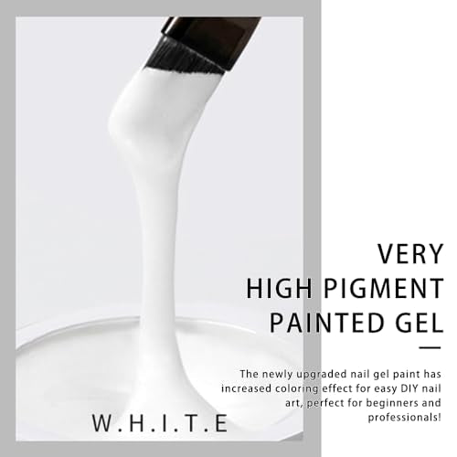 White French Tip Liner Gel Nail Polish for DIY Nail Art