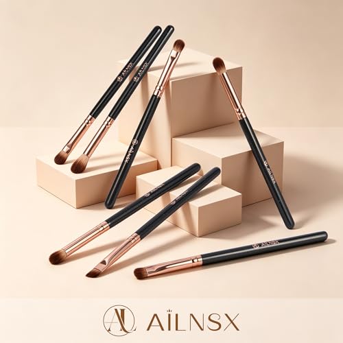 7-Piece Eye Makeup Brush Set for Precision Blending & Detailing