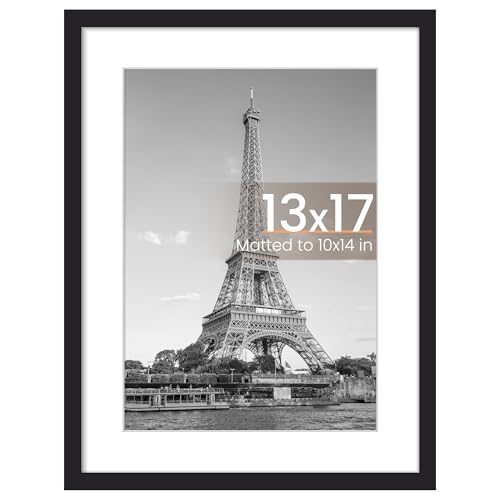 Upsimples 13x17 Picture Frame - Classic Black Wall Decor