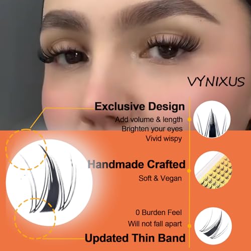VYNIXUS Fairy-0.07D Lash Clusters Kit D-Mix8-16 Waterproof DIY Eyelash Extensions