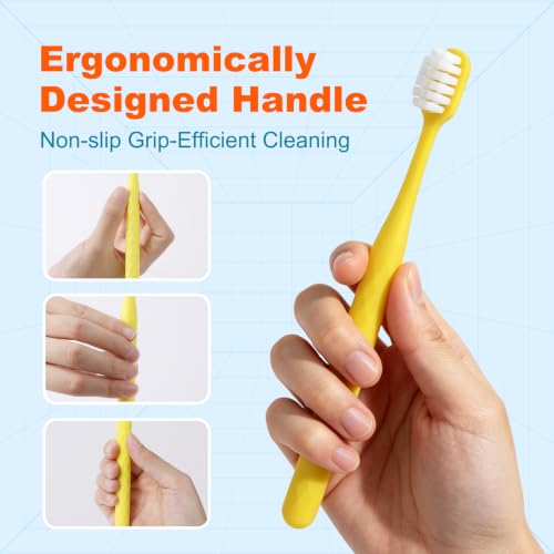 Navona 6 Pack Soft Bristle Toothbrushes for Sensitive Teeth