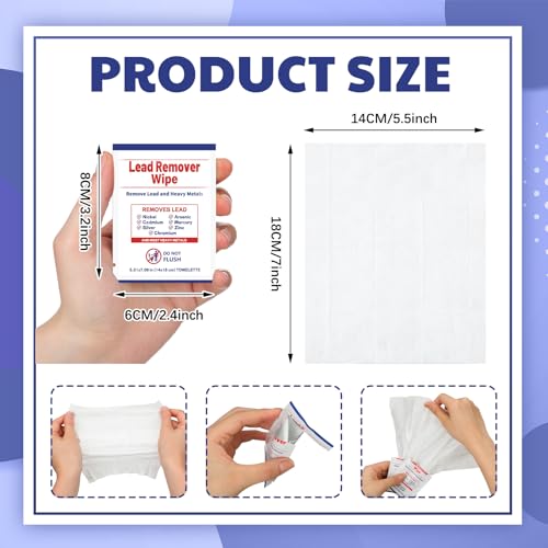 50 Pack Lead Removal Wipes for Shooting & Industrial Use