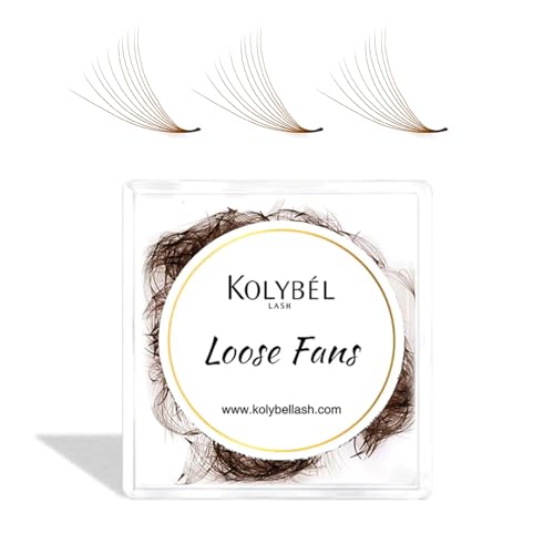 Kolybel 500 Premade Lash Fans 10D 0.07 C Curl Brown 12mm