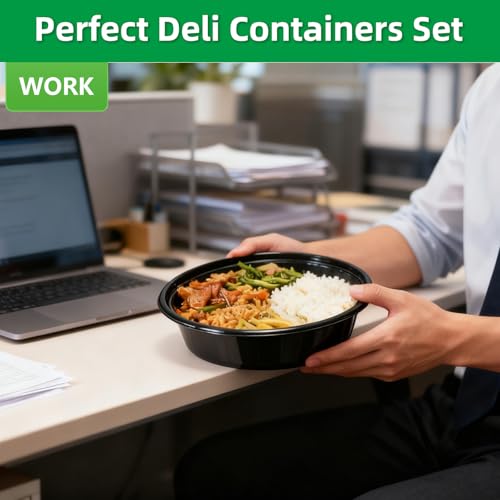 24 oz Meal Prep Containers with Lids - 10 Pack, BPA-Free, Stackable