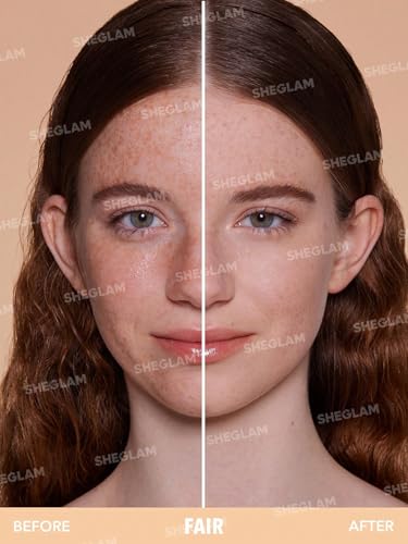SHEGLAM Skin-Focus Full Coverage Powder Foundation Nude - Oil-Control, Long-Lasting Face Makeup