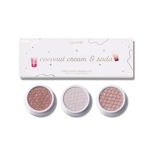 ColourPop Coconut Cream & Soda Eye Shadow Trio - High-Pigment Bouncy Formula