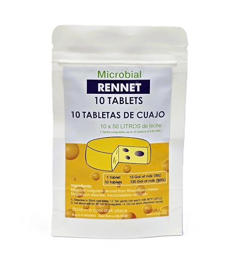 Titanium Rennet Tablets for Cheese Making - 6 Count