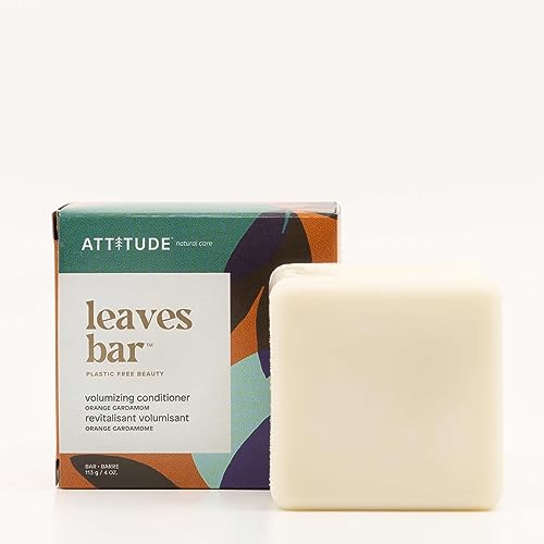ATTITUDE Volumizing Conditioner Bar Orange Cardamom 3.99 Oz Vegan & Plastic-Free