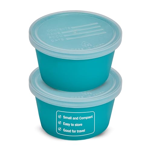 TenderGentle 2 Pack Denture Cup with Lid – Full Denture Storage Case for Travel, Nursing Home & Hospital