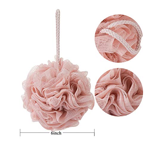 KAKOOI Pink Bath Loofah Sponge for Body Exfoliation - 1 Pc