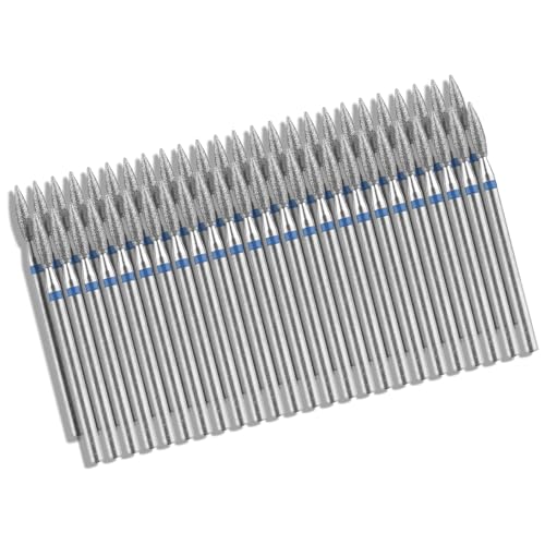 Siyuwuro 50Pcs Large Flame Medium Nail Drill Bits for Cuticle & Nail Prep