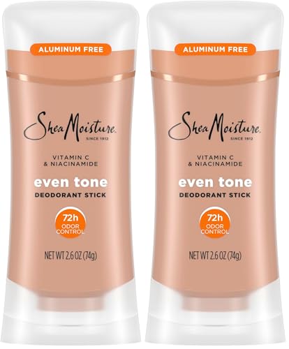 SheaMoisture Aluminum-Free Deodorant Stick, 72h Odor Control - 2.6 oz (2 Pack)