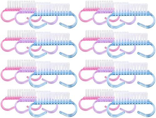 24-Pack Nail Brushes with Handle Grip for Effective Cleaning