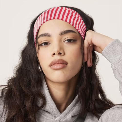 Fszsaa 4-Pack Stretchy Striped Headbands for Women – Yoga & Daily Wear