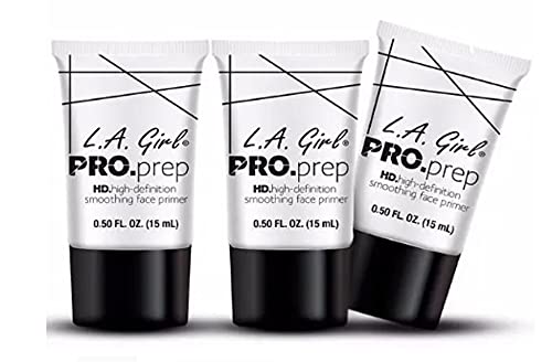 L.A. Girl High Definition Face Primer with Vitamin E - Pack of 3 (0.5 Fl Oz Each)