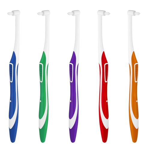 End-Tuft Toothbrushes for Orthodontic Care - 5 Pack, Ultra Soft