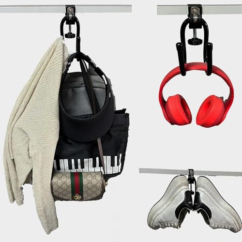 AUXPhome Portable Desk Mount Hooks - 2 Pack Heavy-Duty Hangers