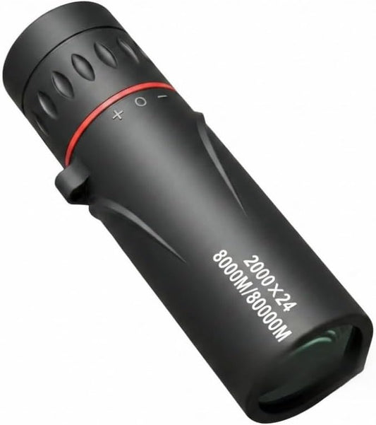 HD Optical Monocular Telescope - 2000x24 Zoom for Camping, Hunting & Travel | Compact Mini Design