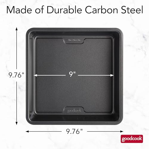 GoodCook PRO 9-Inch Square Nonstick Cake Pan - Durable Carbon Steel
