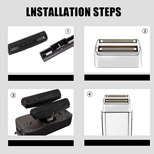 Replacement Foil & Cutters for BaBylissPRO FXFS2 Shaver - Silver 2-Pack