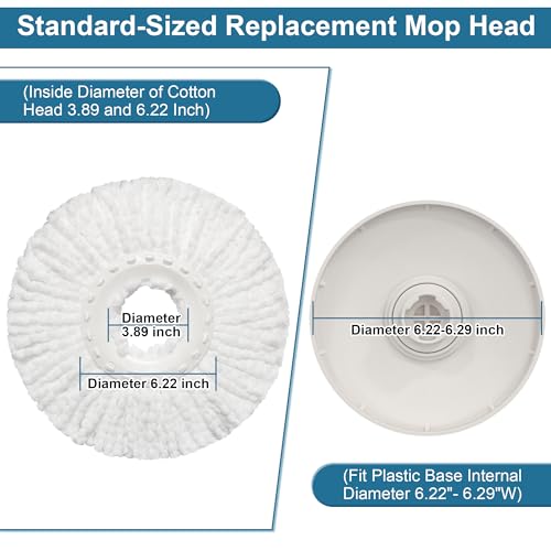 3-Pack RinseWise Microfiber Mop Head Refills for Easy Cleaning