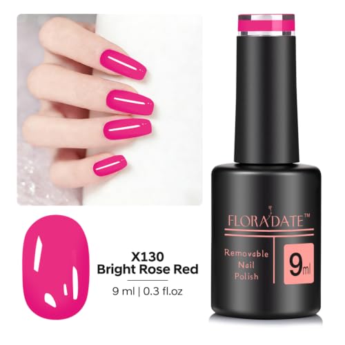 9ml Bright Rose Red Gel Nail Polish - Long-Lasting & Chip Resistant