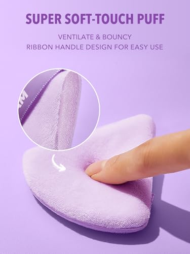 SHEGLAM Insta-Ready Powder Puff - Mauve Purple Makeup Tool for Touch-Ups