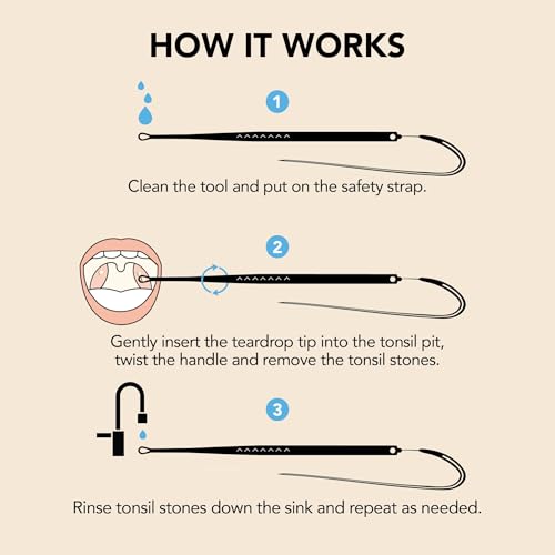 Tonsil Stone Removal Kit - Gentle Painless Tonsil Cleaner with 3 Sizes