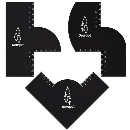 Dewgot Barber Hairline Shaping Tool - Reusable Edge Line Up Card (3PCS)
