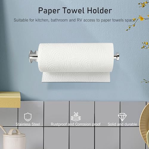 SetSail Adjustable Damping Paper Towel Holder - Wall Mount, Silver