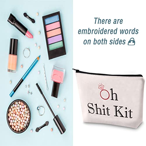 LEVLO Oh Shit Kit - Funny Bachelorette Gift & Makeup Bag, 23.5x17 cm