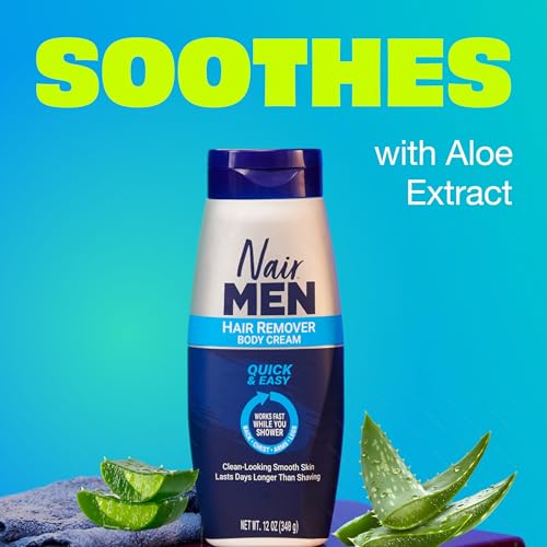 Nair Men Hair Remover Body Cream - 12 Oz, Quick & Easy Hair Removal