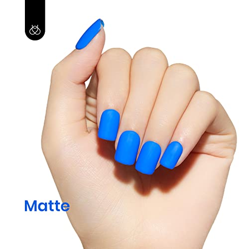Beetles Blue Gel Nail Polish Electric Punk Creme Blue 15ML - Trendy Bright Blue