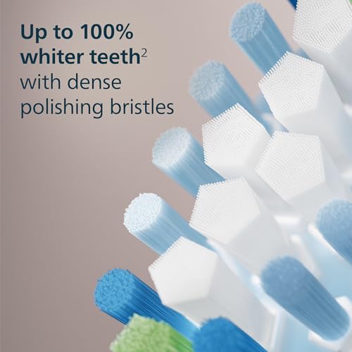 Philips Sonicare C3 Two-in-One - Genuine Replacement Electric Toothbrush Heads, White, 4 Pack One Year Supply, HX9044/65
