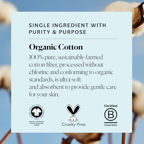 Sky Organics Organic Baby Cotton Swabs, 180ct - Hypoallergenic & Chlorine-Free