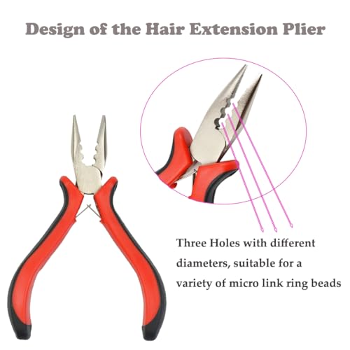 Micro Link Hair Extensions Tool Set - 3 Pieces for Bead Application