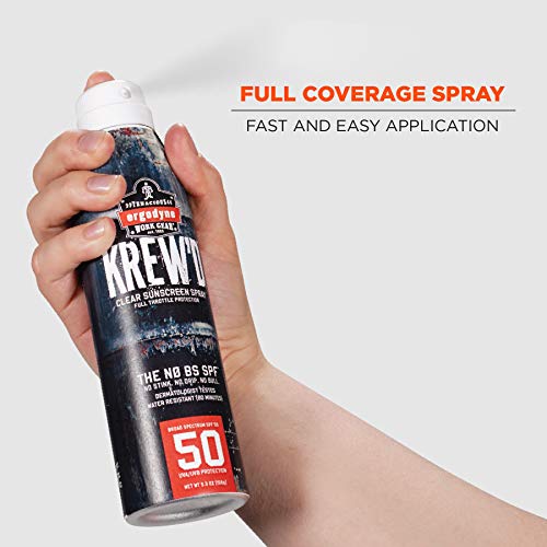 Ergodyne KREW’D 6353 SPF 50 Sunscreen Spray, 5.5oz Water-Resistant
