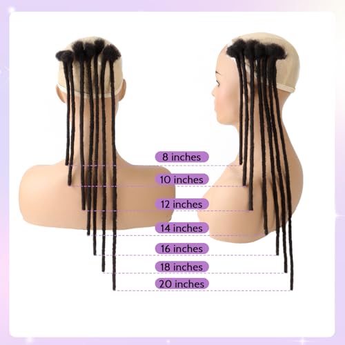 SheaSculpt 8in 10 Strands Human Hair Loc Extensions 0.4cm