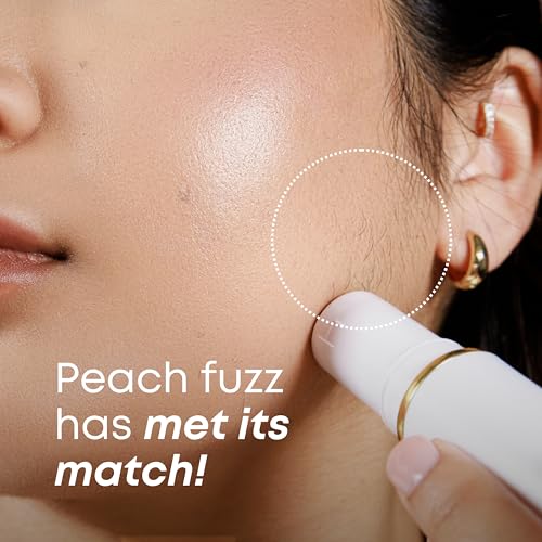 Bushbalm Touch-Up Trimmer for Face - Painless Facial Hair Remover for Peach Fuzz & Fine Hairs - Waterproof Cordless Rechargeable Grooming Tool with LED Light - Frankie