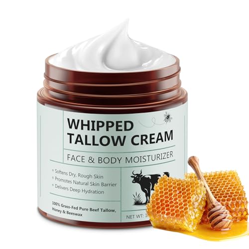 Organic Beef Tallow Face Moisturizer with Raw Honey - 4.2 Oz