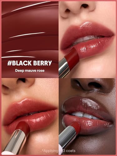 SHEGLAM Silk Lip Oil Balm 404 Black Berry - Hydrating Lip Treatment with Shine