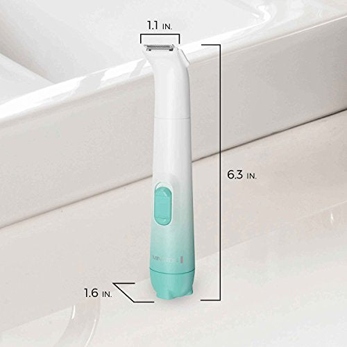 Remington Smooth & Silky Body & Bikini Kit, Cordless bikini trimmer and shaver for women, Waterproof for grooming in the shower, White/Green