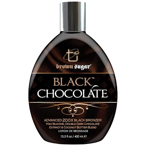 Brown Sugar 200X Black Bronzer Tanning Lotion - DHA Free, 13.5 Fl Oz