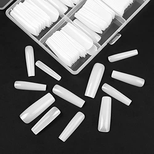 240 Pcs Natural Full Cover Nail Tips for Acrylic Nails