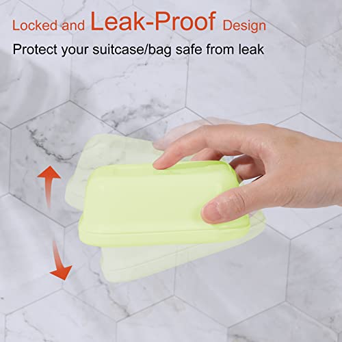 Quatish 4-Pack Leakproof Travel Soap Case - Portable Holder for Camping & Gym