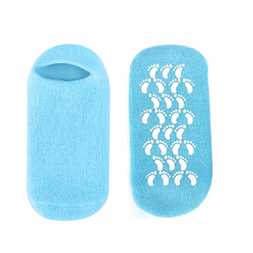 Moisturizing Gel Socks for Foot Care - Blue & Pink, 2 Pairs