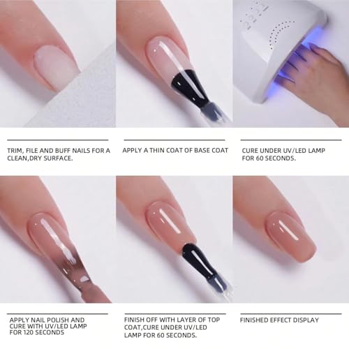 Ice Transparent Nude Gel Nail Polish - 15ml High Gloss Finish