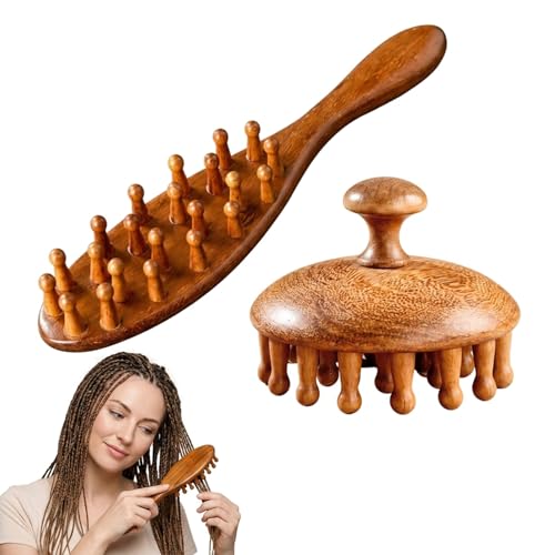 Kauvysaq Loc Brush and Comb Set for Dreads - Professional Hair Styling Tool